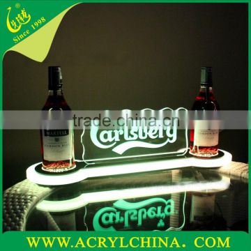 customized acrylic Led light display stand for wine bottle/desktop acrylic display stand