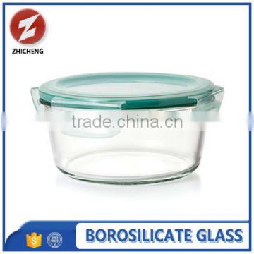 customized round borosilicate container for food storage