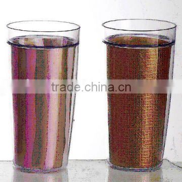 double wall plastic tumbler with color paper,ice tumbler,freezer tumbler