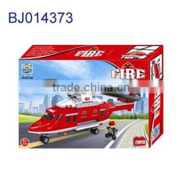 Intelligent 3d puzzle kid diy toy fire helicopter model