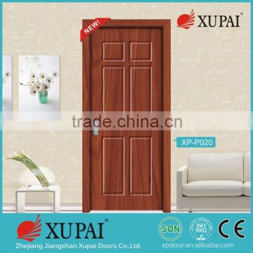 China zhejiang manufacture Open Style Swing pvc interior wooden door xupai doors