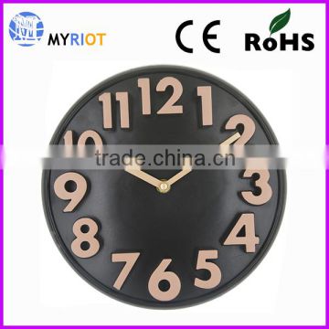 plastic 8 inch 3d model promotion wall clock