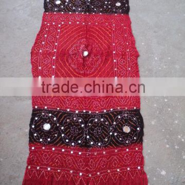 Indian Bandhani Dupatta Cotton / New mirror work & polka dot printed design pattern dupatta