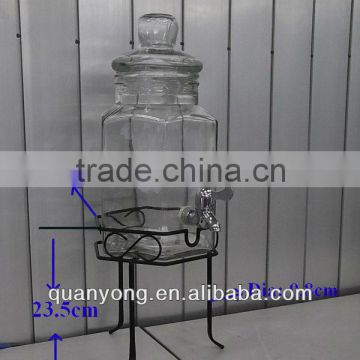 Glass JUICE/WINE Bottle with IRON STAND