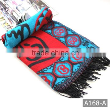 A168 Beautiful hot sale woven scarf labels