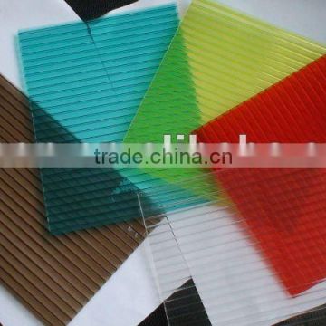 7.2mm coloured twin- wall pc sheet for lighting house