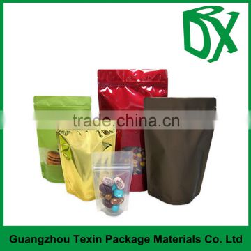 China supplier customized printing logo stand up resealable foil bag food in alibaba