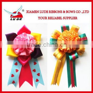 2015personalized make award ribbon rosettes/Holiday gift award ribbon rosettes