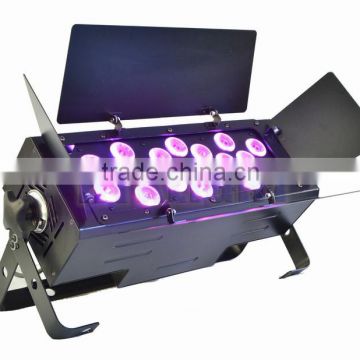 high power 18*12W RGBWA UV 6in1 led stage light with barndoor