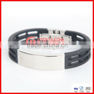 silicone wristbands with metal buckle