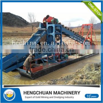 Hot Selling Gold Mining Machine Bucket Chain Gold Dredge For Sale