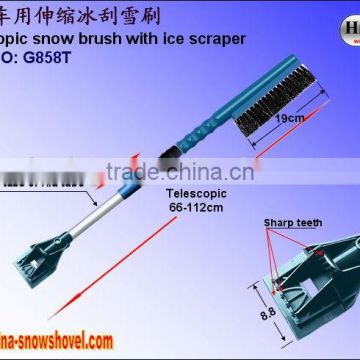new style! 2-in-1 telescopic snow brush and ice scraper(G858T)