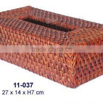 Square rattan paper box