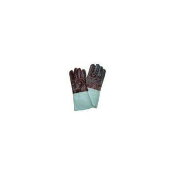 14 inch unlined grey cowhide split  Leather Work Glove with  alkali - resistance  WRFDCB