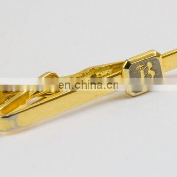 Different letter design tie bar with gold/silver/nickel plated