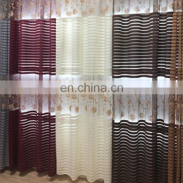 fancy sheer embroidery curtain fabric for living room curtain