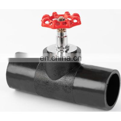 HDPE hot  fusion fittings dn20mm dn110mm  stop valve