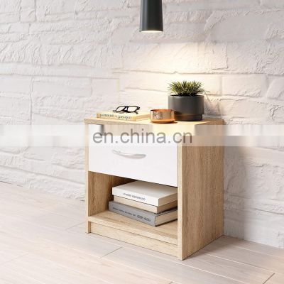 Nightstand Bed Side Organizer Modern Wooden Style Stand Furniture Bedroom Bedside Table