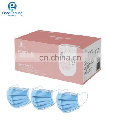 Mask manufacturer of  medical face mask use Meltblown nonwoven fabric disposable medical mask EN14683 TYPE IIR CE