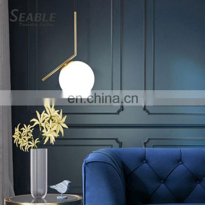 Simple Design Residential Home Cafe Restaurant Decoration Home Fancy Light Glass Pendant Lamp