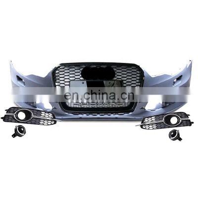 Hot selling auto parts for Audi A6 C7.5 2016 2017 2018 upgrade to Rs6 Model with front bumper assembly grille tail lip exhaust