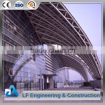 Long span steel structure prefabricated hall for exhibition building