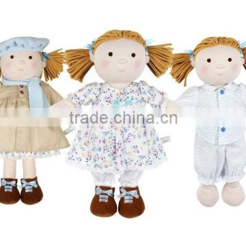 Adorable Cloth Rag Doll 10" /Stuffed Toy Doll Wearing Skirt/Plush Comfy Doll Baby Toy