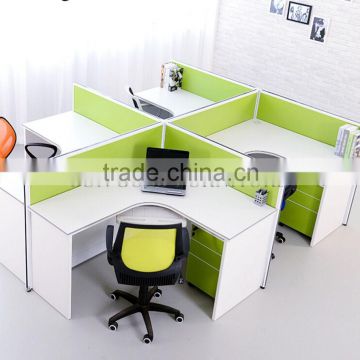 Fashionable Standard Size Cubicles Contemporary Green Top Office Workstation Partitions(SZ-WS260)