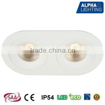 2*8W IP54 High quality fixed oval dimmable anti-glare cob downlight