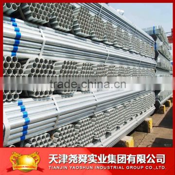 2.9mm Hot dip galvanized round tube pipe , galvanized round tube pipe for irrigation , cold roll galvanized round tube pipe