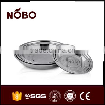 stainless steel round tray with pp bag