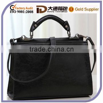 2015 Durable Popular PU Faux China Wholesale Leather Handbag High Quality Tote Colorful Shoulder Bag