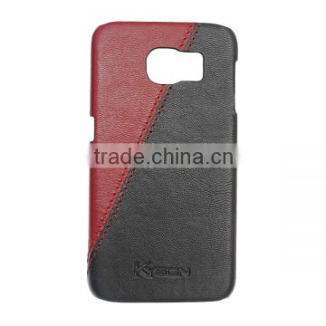 Faux goat leather case with camera hole, bag for S6 edge +
