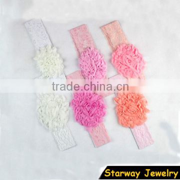 >>new Design kids lace flower headband baby girls hair accessories/