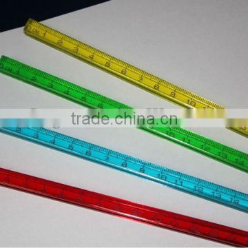 Bocai 30cm 4 color mix plastic straight ruler