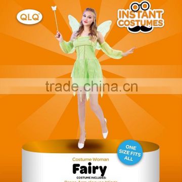 Wholesale party fancy dress sexy adult green fairy costumes