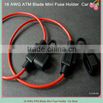 16awg mini ato fuse holder, in-line auto fuse holder, mini blade fuse holder for marine