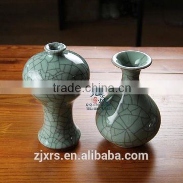 Longquan celadon jade drunk for a small bottle of spring beauty, home decoration craft bottle vase ceramic ornaments retro flowe