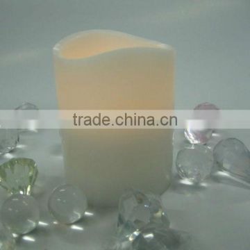 4" crater amber wax flameless led candles