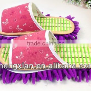 2014 fashionable wholesale bamboo floor clean Chenille slipper