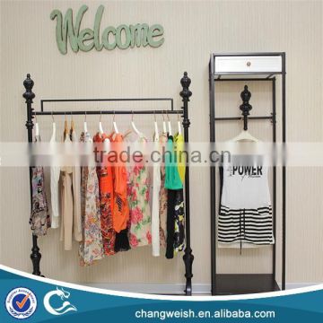 metal garment hanging stand/cloth hanger stand rack
