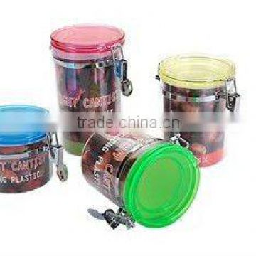 plastic round Airtight Canister