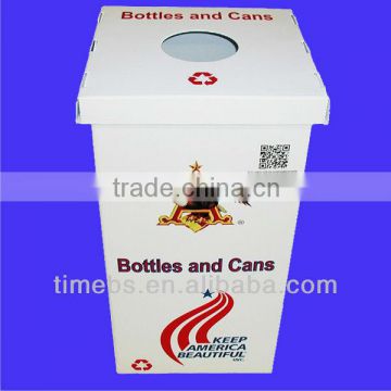 Collapsible corflute plastic recycle bin