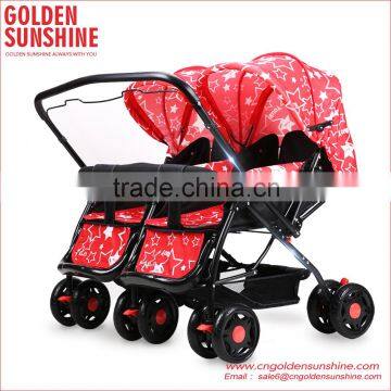 Stainless Steel Frame 600D Oxford Material Best Double Stroller