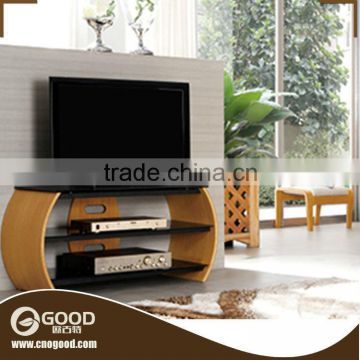 Tempering Glass and Plywood Frame TV Stand Set
