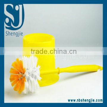 Trade Assurance Hot Selling Cheap Cleaning Clear Plastic Toilet Brush with Holder