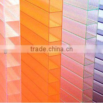 JIASIDA twin walled polycarbonated,twin wall polycarbonate sheet,polycarbonate double wall sheet