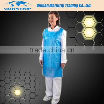 Disposable blue PE/PP/PVC apron for medical use