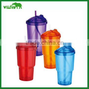 AS Plastic BPA free tumbler with straw wholesale
