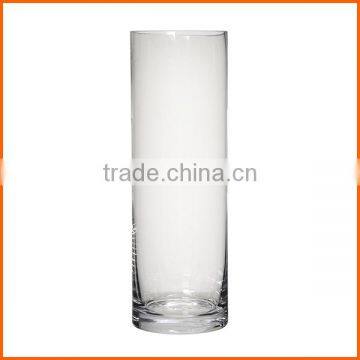 Best price hot selling round clear glass vase